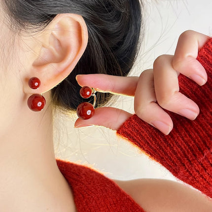 Pearl Dual-wear Special-interest Design 925 Silver Stud Earrings