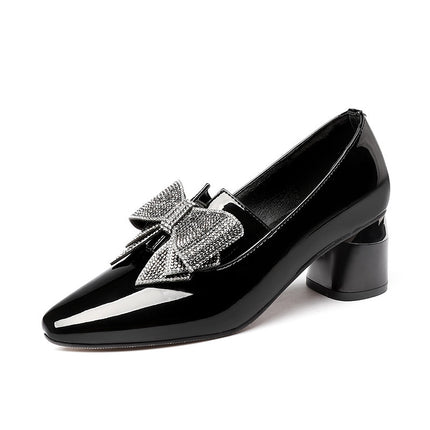 Rhinestone Bow Hoëhak-vroueskoene