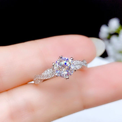 Women's 1ct Simulated Moissanite Ring Six-Prong Classic Wedding Ring