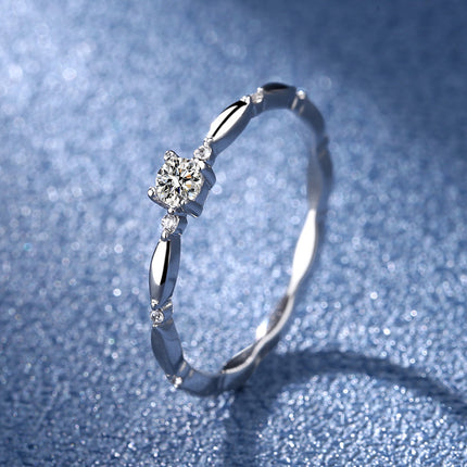 Moissanite Mode Diamant Trou Ring