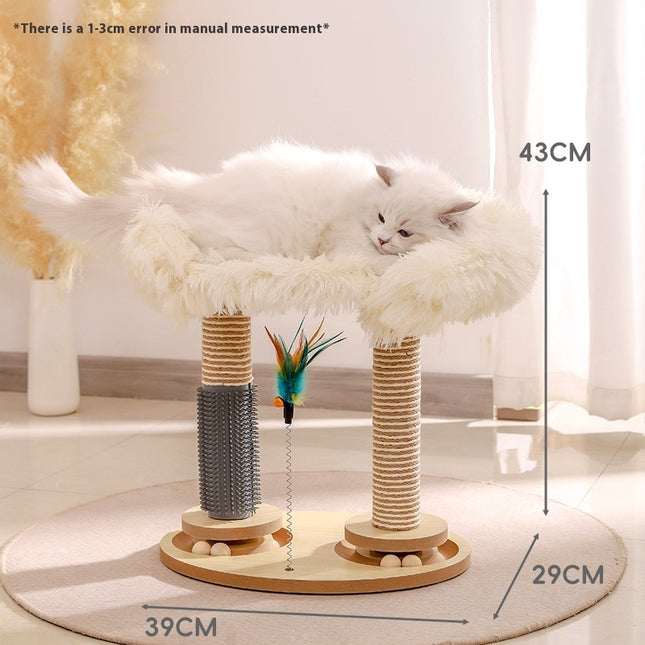 Cat Scratch Board Toy Turntable Cat Teasing Ball Self-Hi Relieving Stuffy-shaped Baby Cat Suit Pet Supplies
