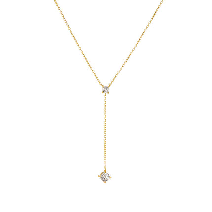 S925 Sterling Silwer Y-vormige Kwassie-Sleutelbeenhalssnoer Juweliersware