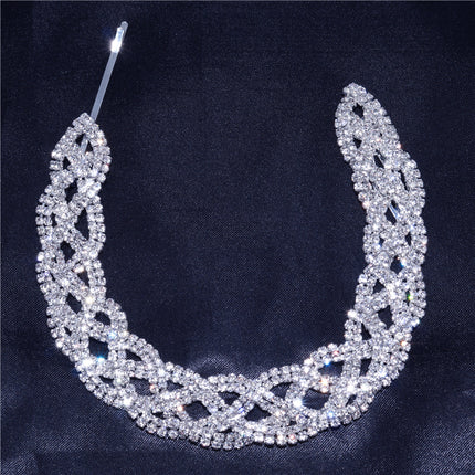 Nuwe Strass Hoofbedekking Eenvoudige Waterdruppel Voorkopketting Bruids
