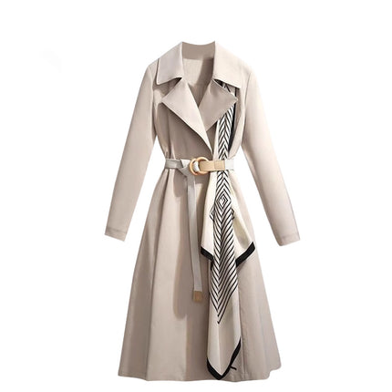 Large British Style Suit Collar Windbreaker