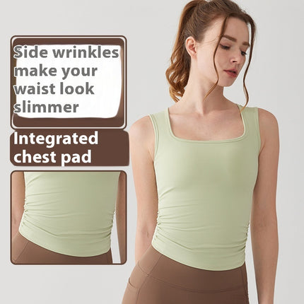 Long Yoga Vest Women's One-piece Fixed Cup Outer Wear Sling