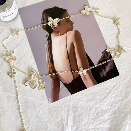 Goue Skoenlapper Middelketting Alles-pas Eenvoudige Belt Retro-styl