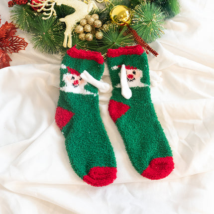 Fashion Simple Magnetic Christmas Socks For Men And Women