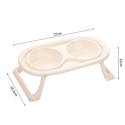 Foldable Plastic Stainless Steel Bowl For Pet Food Basin