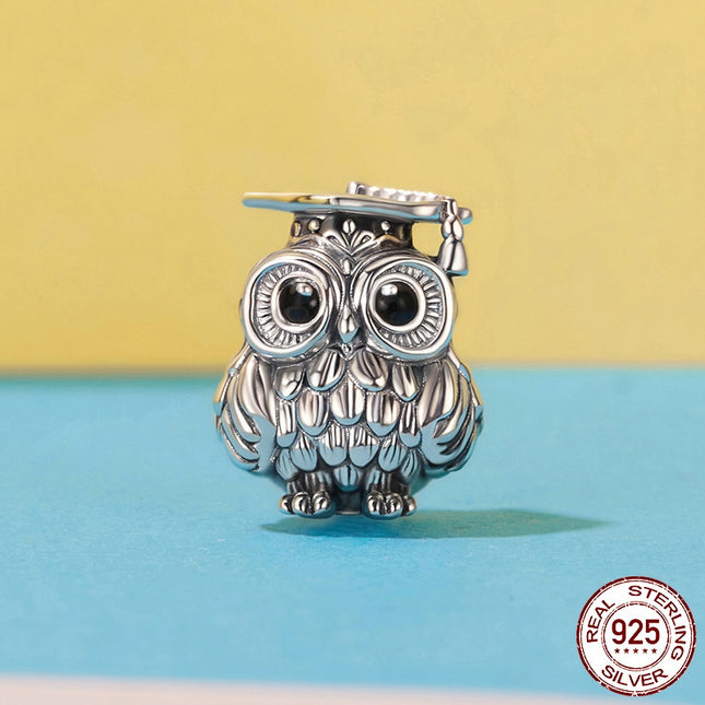 Graduation Season Wisdom Owl Selfdoen Krale S925 Silwer Kraal
