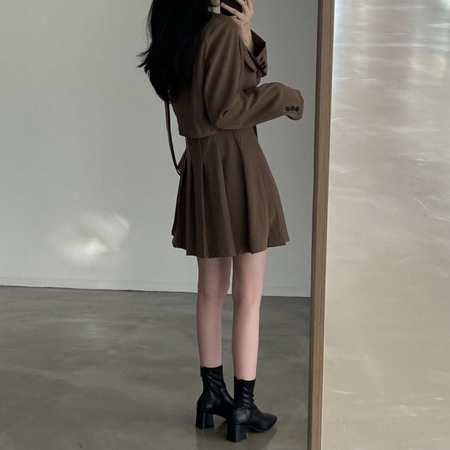 High Quality Suit Collar Slim Dress