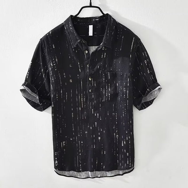 Summer Menswear Pu Shuai Short-sleeved T-shirt Lapel Polo Shirt