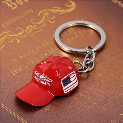 6 STUKS Trump Rooi Hoed Sleutelhanger Hanger Hangornament