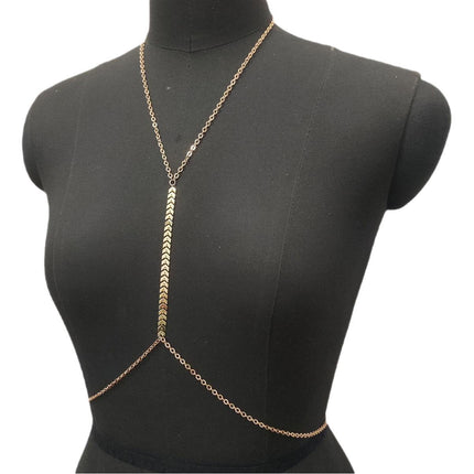 Lente- en Herfs-langmou-trui saam met 'n lyfketting