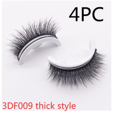 Herbruikbare 3D Nertswimpers Natuurlike Valse Wimpers Selfklevende Valse Gomvrye Grimering Wimpers Uitbreiding Sy