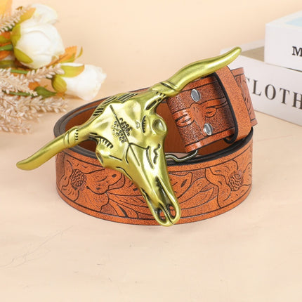 Belt Cow Head Buckle Men