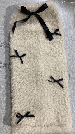 Lamb Wool Bow Foot Sock Thick Warm