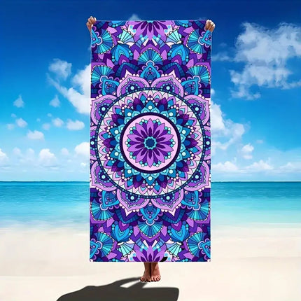 Kreatiewe Drukwerk Mikrovesel Strandsanddoek