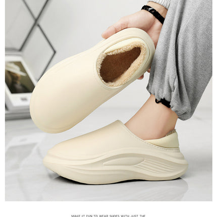 Cotton Slippers Men's Winter Bag Heel Fleece-lined