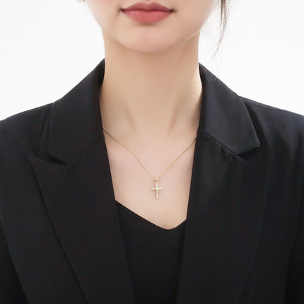 Simple Cross Pendant Necklace For Women