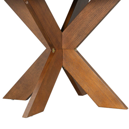 Ronde Eetkamertafel Moderne Plaasstyl Kombuistafel, Kersetrouthout