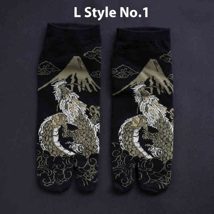 Men's And Women's Cotton Two-finger Socks