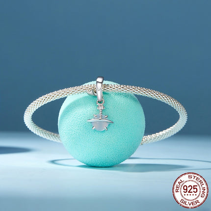 S925 Silwer Planeet Tussenkrale Hanger Selfdoen Armband Rygkrale
