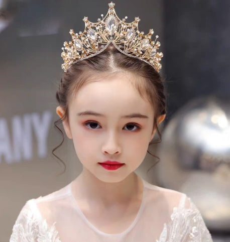 Prinses Meisie Diamant Kroon Kristal Haarband Kinders Haarbykomstighede Verjaarsdagfoto