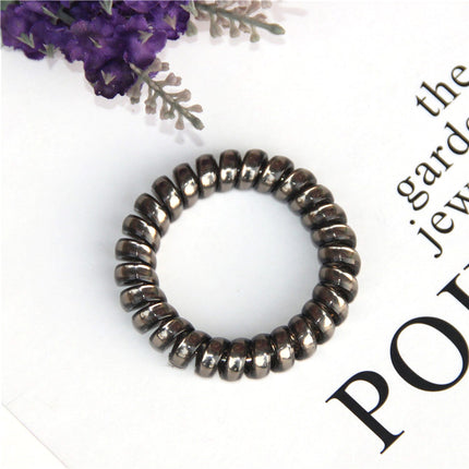 High Elasticity Electric Coil Bright Silver Hair Rope