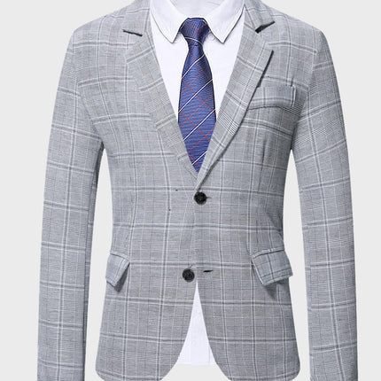 Men's Classic Check Blazer And Pants Set
