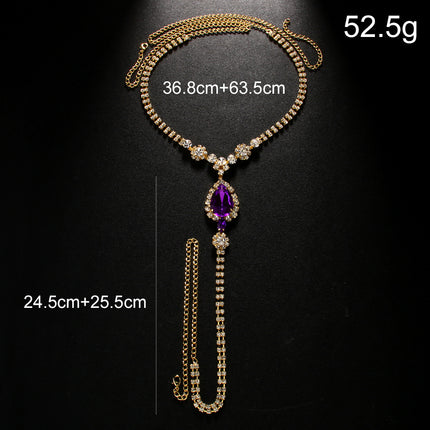 Pers Diamant Druppel Onderbroekketting Nagklub Sexy
