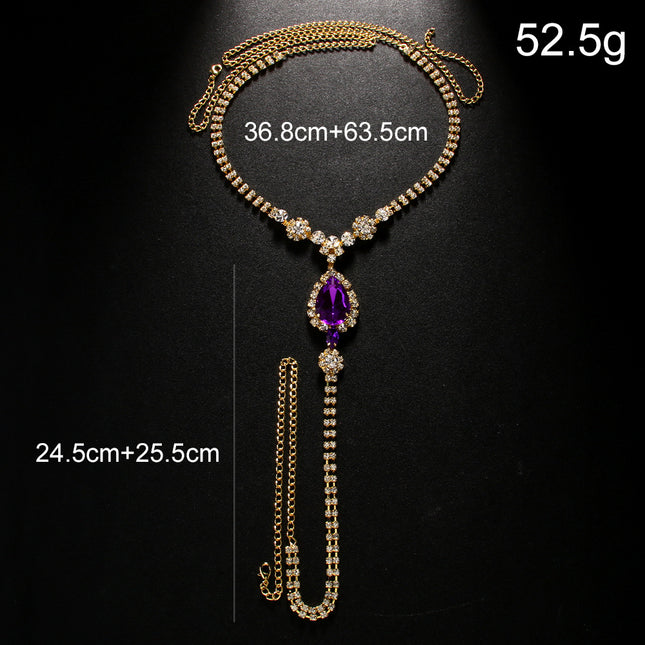 Pers Diamant Druppel Onderbroekketting Nagklub Sexy