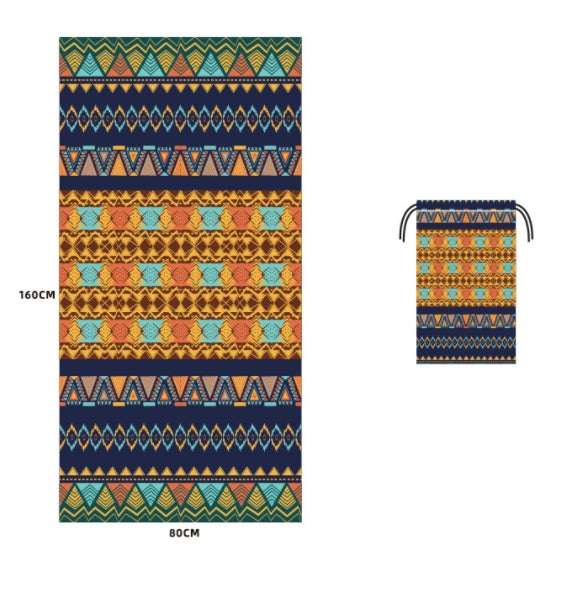 Gedrukte Swem Mikrovesel Strandhanddoek