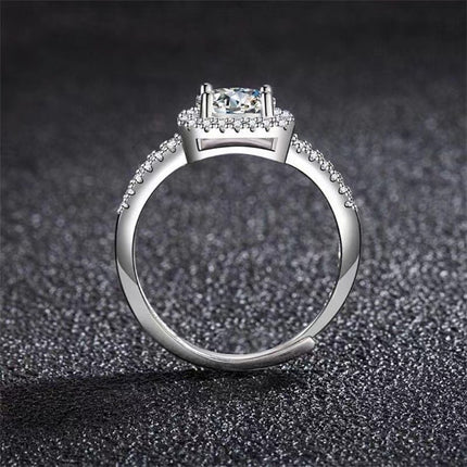 Ring With Topaz And Colorful Diamonds In A Pave Setting