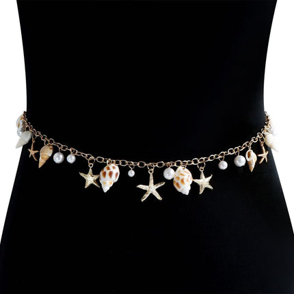 Somers Strand Skulp Vroue Middellyf Ketting See