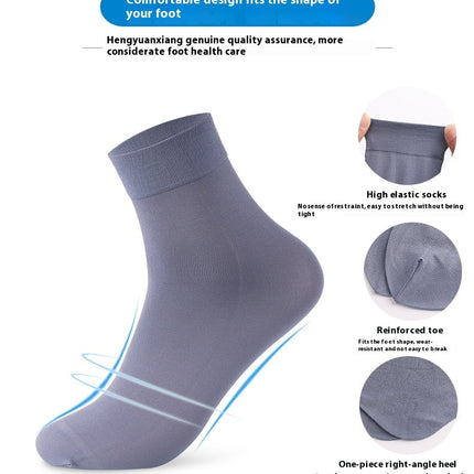 Stockings Men's Ice Silk Mid-calf Length And Breathable Business Men Socks