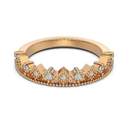 S925 Sterling Silwer Mans- en Vroue-Paarringe Persoonlikheid Mode Ronde Sirkonium Boor Skraal Ring Eenvoudige Veelsydige