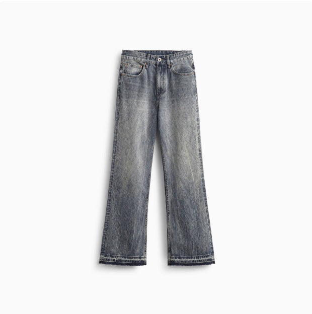 Loose Straight Leg Micro Flared Jeans For Men