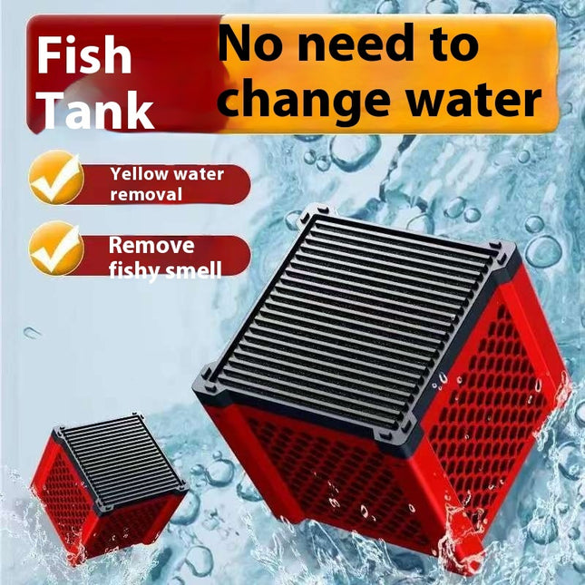 Cube de purification d'eau pour aquarium en charbon actif à structure alvéolée