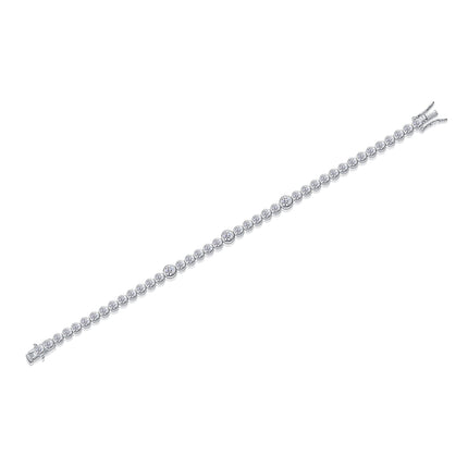 Set With Top-quality Moissanite, This Luxurious And Fashionable Light Luxury Trend Jewelry Silver Bracelet Is Made Of S925 Silver Electroplated With Platinum