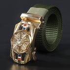 Gold Buckle Green Belt / 100cm