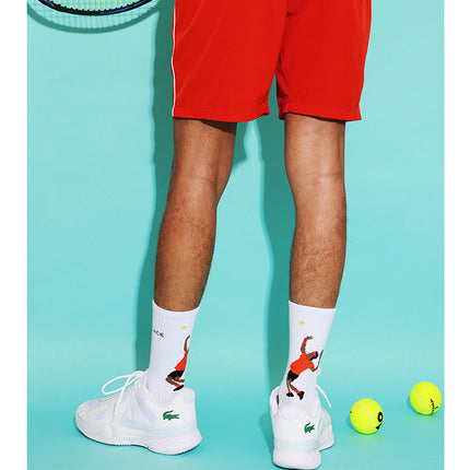 Serve Pattern Couple Towel Bottom Athletic Socks