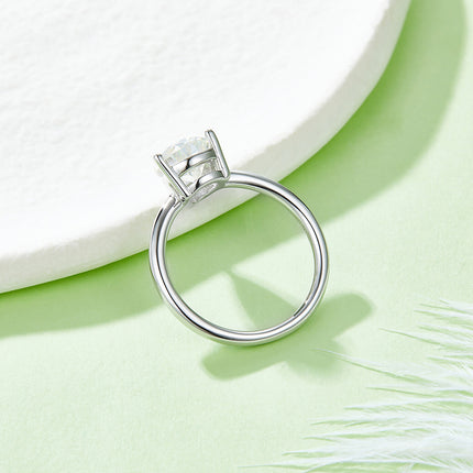 Peervormige Moissanite Met Topgehalte Moissanite Luukse En Modieuse Ligluukse Juweliersware Silwerring S925 Silwer Geëlektroneer Met Platinum