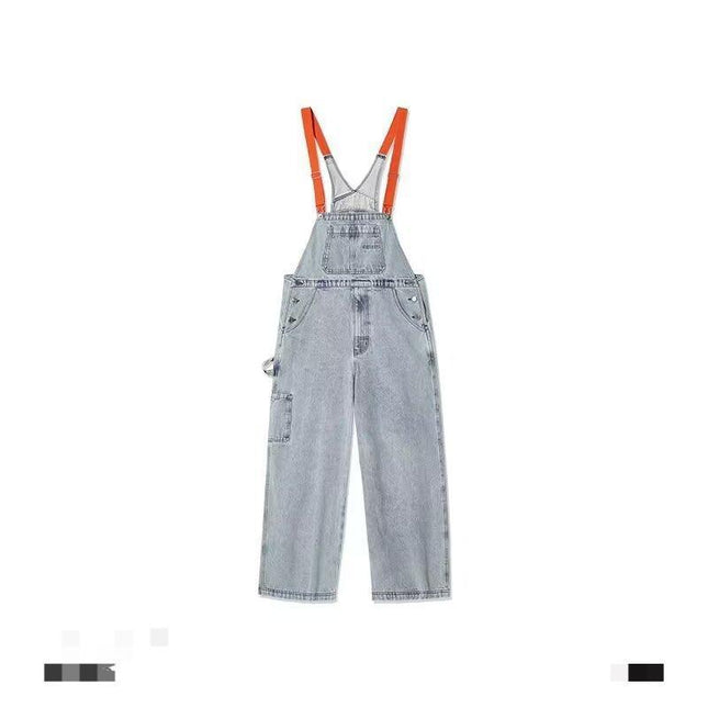 Jumpsuit Suspender Men's Business Shirt Wide Leg Pants