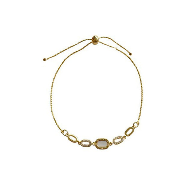 Elegante Ligluukse Sirkoonarmband Vir Vroue