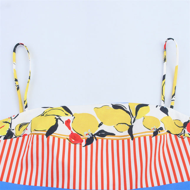 Ure Desire Style Lemon Printing Sling Top