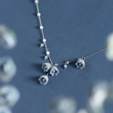 Gevlokte Lelie-van-die-dal Blom Hoë-Gehalte Halssnoerketting