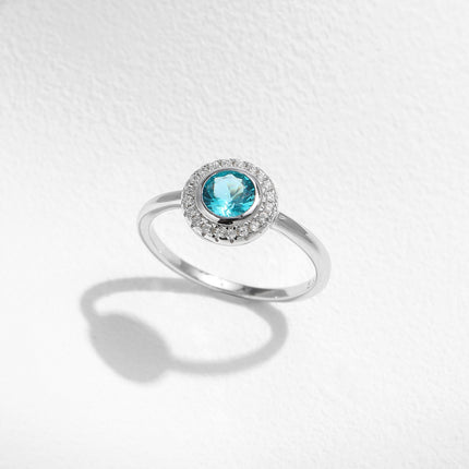 Vroue se S925 Silwer Franse-styl Elegante Diamant-ingelegde Ring