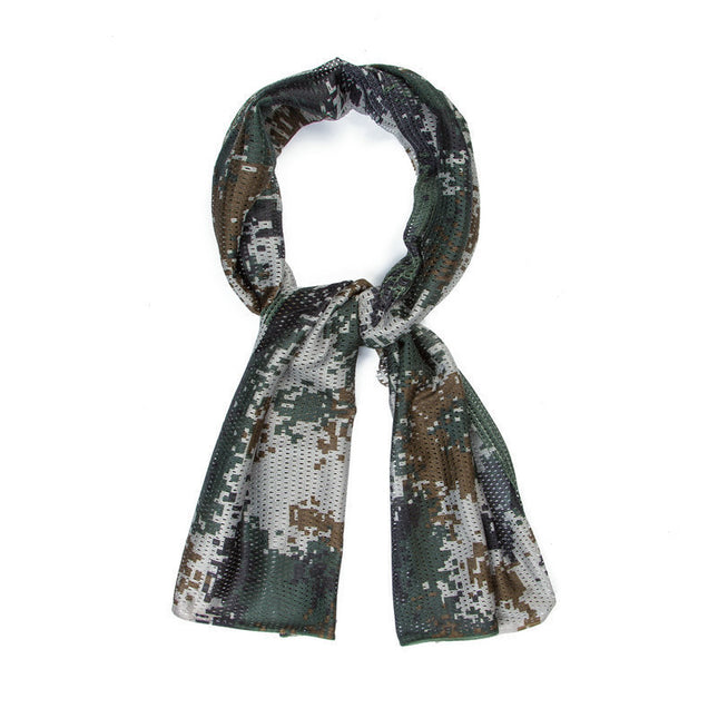 Camouflage Outdoor Net Scarf Camouflage Multicolor