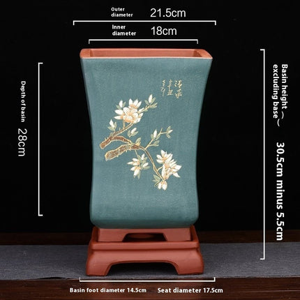 Hexagonal Large Ceramic Flowerpot