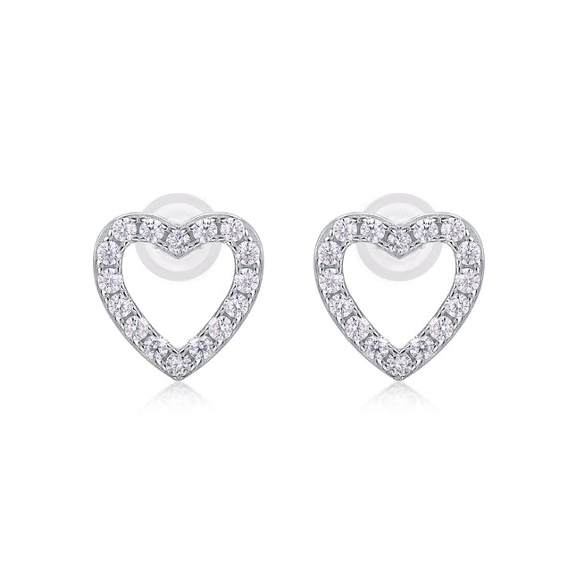 From The Heart - Premium Moissanite Luukse Mode Ligte Luukse Juweliersware Silwer Oorknoppies S925 Versilwerde Platinum